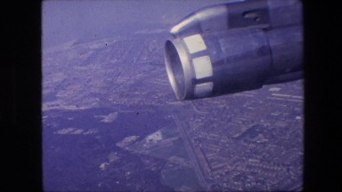 1967: aircraft travel view high clouds city beauty AMSTERDAM, NETHERLANDS