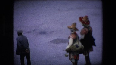 1971: snow people walk busy tourism dressed heavy ALGERIA