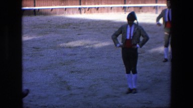 1971: A Bull Charging and Attacking a Matador in Costume Spain