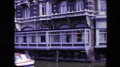 1967: views of houses and hotels and restaurants, at the riverbanks