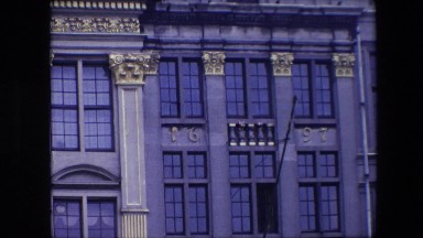 1967: Ornate Gothic Building with Address 1697 in Brussels, Belgium