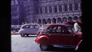 1967: panoramic view of gorgeous architecture and flower vendors beneath