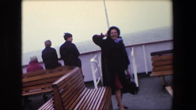 1967: out on the boat during a windy day. CALAIS, FRANCE