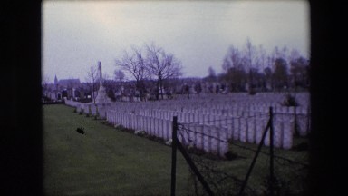 1967: a vast cemetery with hundreds of similar headstones CALAIS, FRANCE