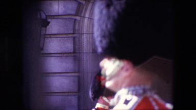 1969: a british armed guard stands on the streets, protecting them LONDON