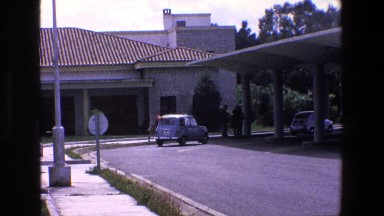 1967: People Walking In and Out of a Hotel in Palermo, Italy