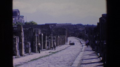 1967: lonely, quiet strip of road. PALERMO ITALY