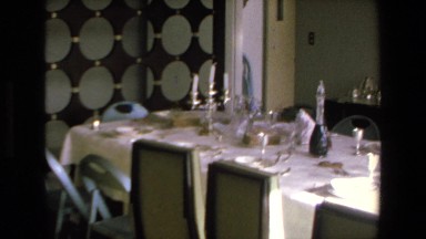 1972: the table is fancily set. MAZATLAN MEXICO