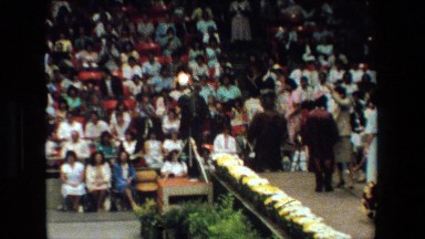 1981: a big ceremony with a lot of people LANSING MICHIGAN