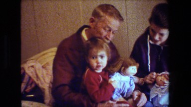 1981: grandchild with grandpa MALIBU CALIFORNIA