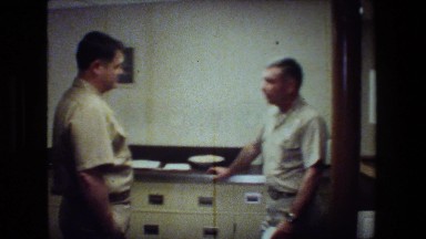 1981: two men discussing their job SAN DIEGO NAVAL BASE
