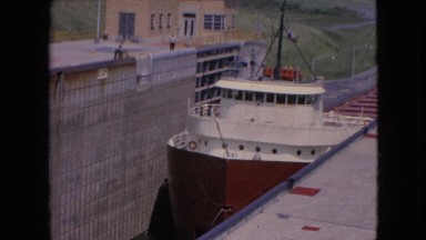 1964: slow moving freighter NIAGRA FALLS NEW YORK
