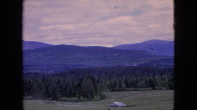 1964: vehicle driving in a rural area. NIAGRA FALLS NEW YORK