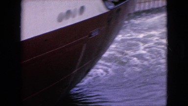 1964: huge ship moving waves seen rushing fast water waves NIAGRA FALLS NEW YORK