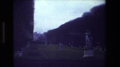 1981: A Beautiful Park with Statues Paris France