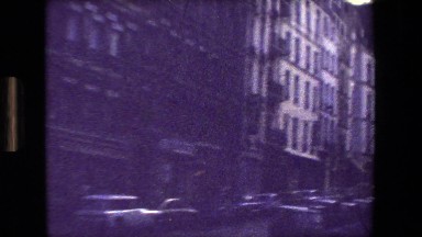 1981: passing buildings in the city. PARIS FRANCE
