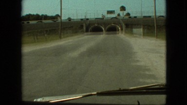 1968: car driving towards tunnel MISSOURI