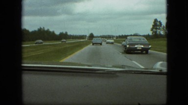 1968: traffic on the interstate as seen from a moving vehicle MISSOURI