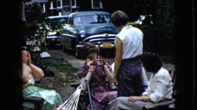 1969: family get together outside. CALIFORNIA