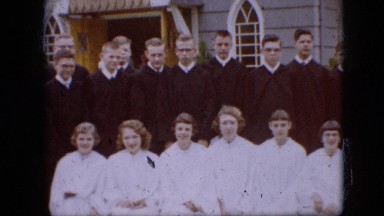 1957: Panning Seated Graduation Photo in Pennsylvania