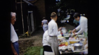 1957: Family Having Dinner Outdoors in Pennsylvania