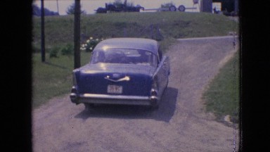 1964: vehicle leaving the driveway. PHILADELPHIA PENNSYLVANIA