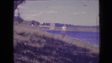 1964: family fishing on the lake PHILADELPHIA PENNSYLVANIA