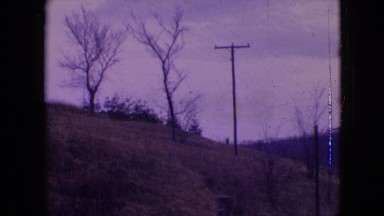 1964: view of a large hill with a person in the distance PHILADELPHIA