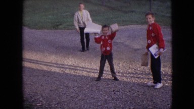 1964: three kids on their way to or from school PHILADELPHIA PENNSYLVANIA