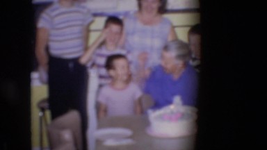 1964: the birthday party of grandmother progressing inside the house