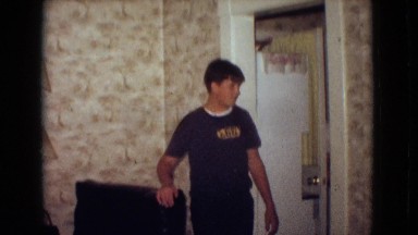 1965: a boy and a girl dance in the family room. NEW JERSEY