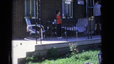 1965: boys are playing on the veranda of the house with handrails NEW JERSEY