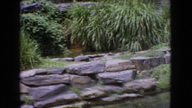1965: a pond surrounded by large stones and a lush landscape NEW JERSEY