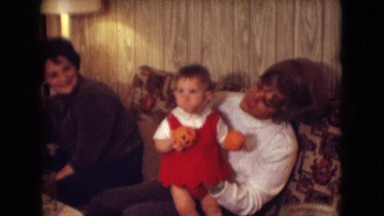 1966: a family dinner with a little girl on halloween ATHENS OHIO