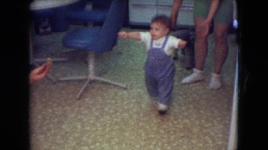 1966: stumbling baby clumsily learning to walk ATHENS OHIO
