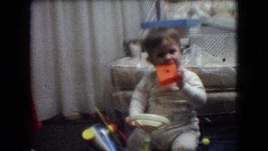1966: little boy playing with it's toys. ATHENS OHIO