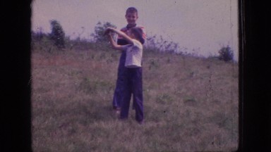 1966: cute children posing pointing out at the sky NEW JERSEY