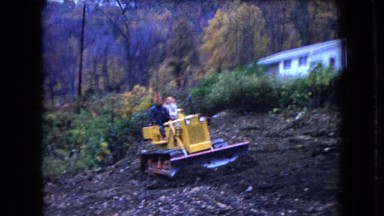 1966: a farmer couple ploughing the land for agriculture OHIO