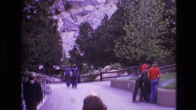 1974: the faces of eminent persons carved out of the rocky mountains
