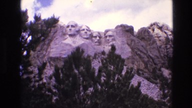1974: the faces of eminent persons carved out of the rocky mountains