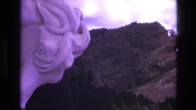 1974: the view of the mountain that looks like a lion. SOUTH DAKOTA