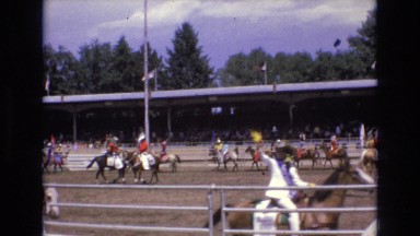 1968: Contestants Waving to Crowd at Horse Show in Colorado Springs, Colorado