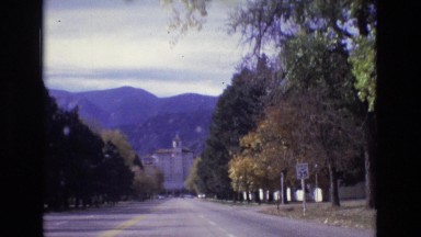 1967: a line of trees with green leaves in a row COLORADO SPRINGS BROADMOR