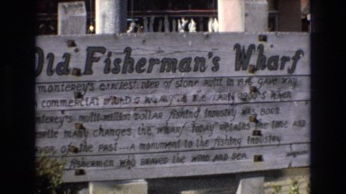 1965: sign outside of a building with letters CENTRAL COAST CALIFORNIA