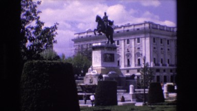 1969: the monument in the middle of the street SPAIN