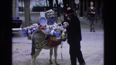 1969: selling items off of a mule SPAIN