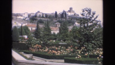 1969: beautiful place landmark green trees flowers house amazing view SPAIN