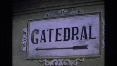 1969: ornamental plaque pointing the way