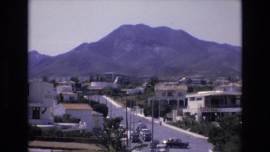 1969: the view of a small town in the valley of a beautiful mountain SPAIN
