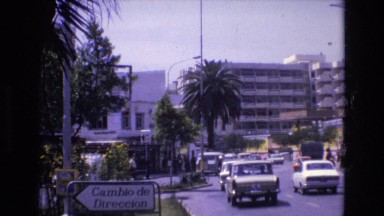 1969: vintage clip of traffic during a day light, cars on street